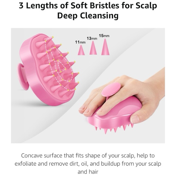 HEETA HAIR SCALP MASSAGER SHAMPOO BRUSH - 2 PACK! - Picture 11 of 16